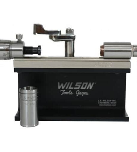L.E. Wilson Micrometer Case Trimmer Kit with Stop Adjustment 50 BMG Stainless Steel with Titanium Nitride Coated Cutter