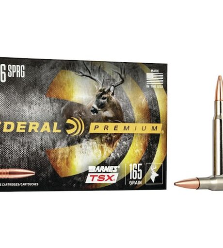 Federal Premium 30-06 Springfield Ammo 165 Grain Barnes Triple-Shock X Solid Hollow Point Lead Free Box of 20