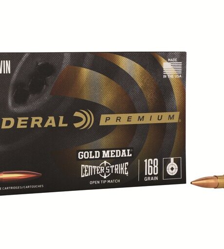 Federal Premium Gold Medal Centerstrike 308 Winchester Ammo 168 Grain Jacketed Hollow Point