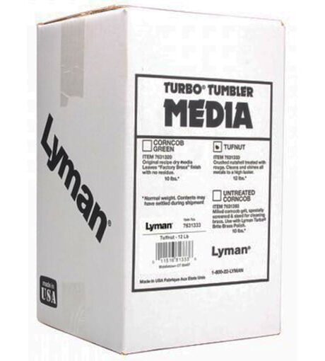 Lyman Turbo Brass Cleaning Media Treated Tufnut (Walnut) Box