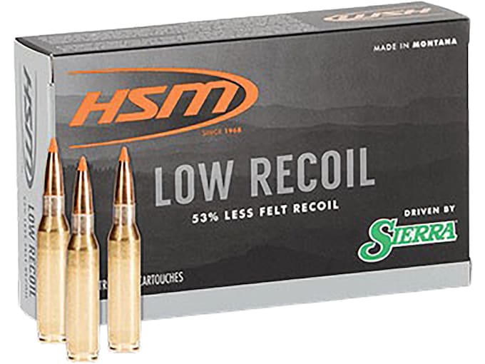 HSM Low Recoil 308 Winchester Ammo 150 Grain Polymer Tip Box of 20