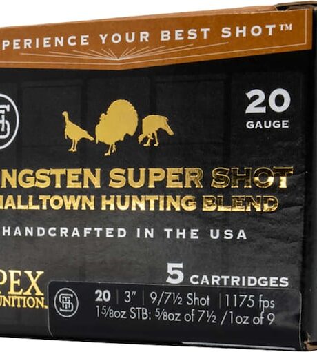 Apex Ammunition Turkey TSS Smalltown Hunting Blend 20 Gauge Ammo 3" #7-1/2 and #9 Tungsten Shot 1-5/8 oz Box of 5