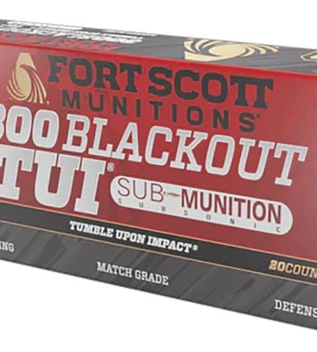 Fort Scott Munitions Subsonic TUI 300 AAC Blackout (7.62x35mm) Ammo 190 Grain Solid Lead Free Box of 20