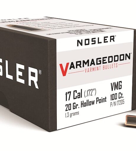 Nosler Varmageddon 17 Caliber (172 Diameter) Bullets 20 Grain Jacketed Hollow Point Box of 100- Blemished