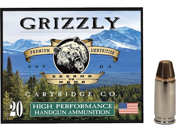 Grizzly Cartridge Bear Load 9mm Luger +P Ammo 124 Grain Full Metal Jacket Box of 20