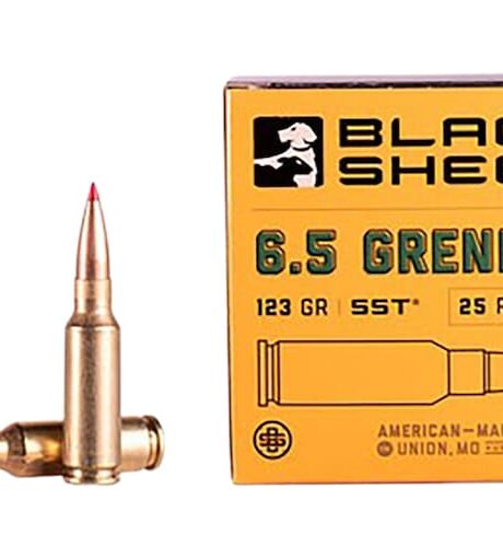 Black Sheep 6.5 Grendel Ammo 123 Grain Hornady SST (Super Shock Tip) Polymer Tip Box of 25