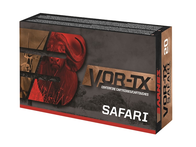Barnes VOR-TX Safari 375 H&H Magnum Ammo 300 Grain Barnes Triple-Shock X Solid Hollow Point Lead Free Box of 20