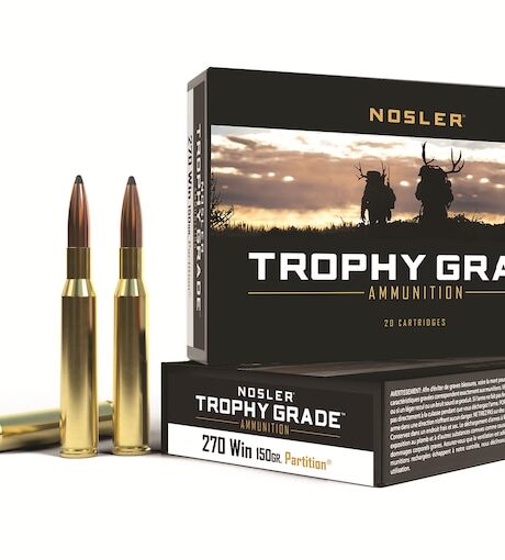 Nosler Trophy Grade 270 Winchester Ammo 150 Grain Nosler Partition Jacketed Soft Point Box of 20