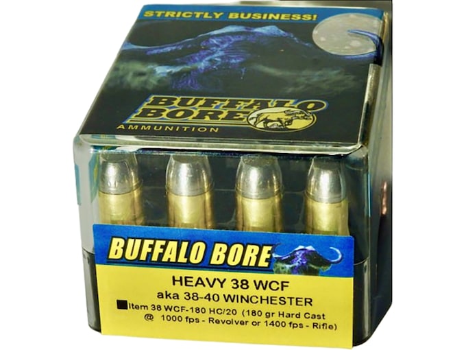 Buffalo Bore 38-40 WCF Ammo 180 Grain Hard Cast Lead Flat Nose Box of 20