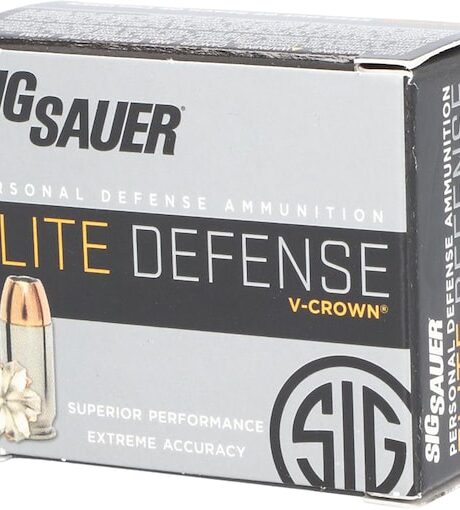 Sig Sauer Elite Performance 9mm Luger Ammo 124 Grain Sig V-Crown Jacketed Hollow Point Box of 20