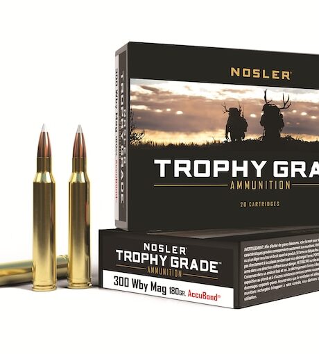 Nosler Trophy Grade 300 Weatherby Magnum Ammo 180 Grain Nosler AccuBond Bonded Polymer Tip Box of 20