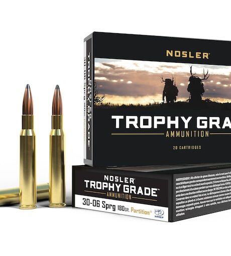 Nosler Trophy Grade 30-06 Springfield Ammo 180 Grain Nosler Partition Jacketed Soft Point Box of 20