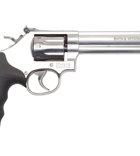 Smith & Wesson Model 648 22 Winchester Magnum Rimfire (WMR) Revolver 6" Stainless Barrel 8 Round Black Grip