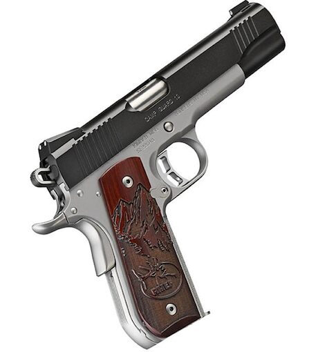 Kimber Camp Guard 10 10mm Auto Pistol 5" Barrel 8+1 Round Matte Black Slide Rosewood Grip Satin Frame