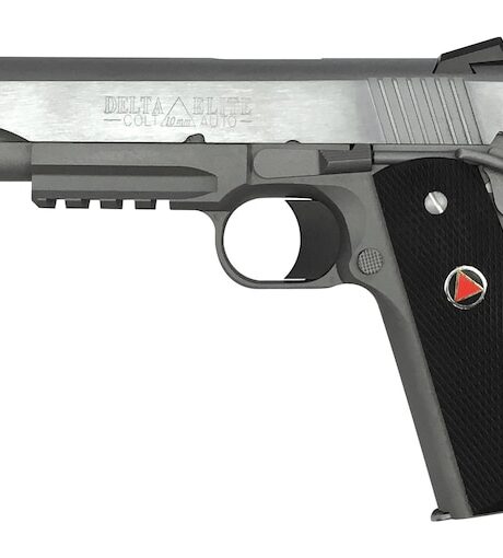 Colt Delta Elite 10mm Auto Pistol 5" Barrel 8+1 Round Stainless Slide Black Grip Stainless Frame Rail