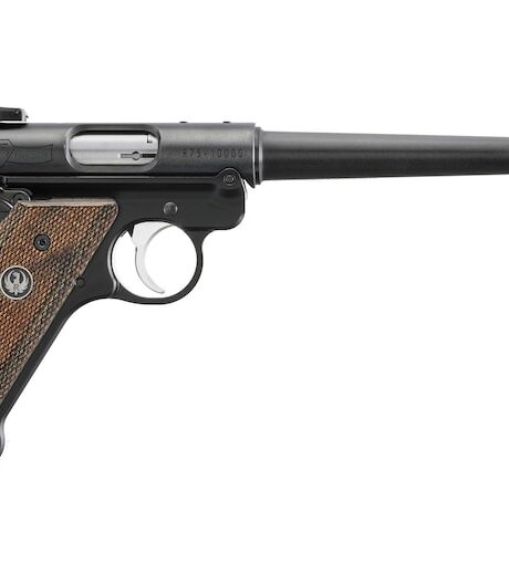 Ruger Mark IV Target 75th Anniversary 22LR Pistol 6.88" Barrel 10+1 Round Blued Slide Wood Grip Blued Frame