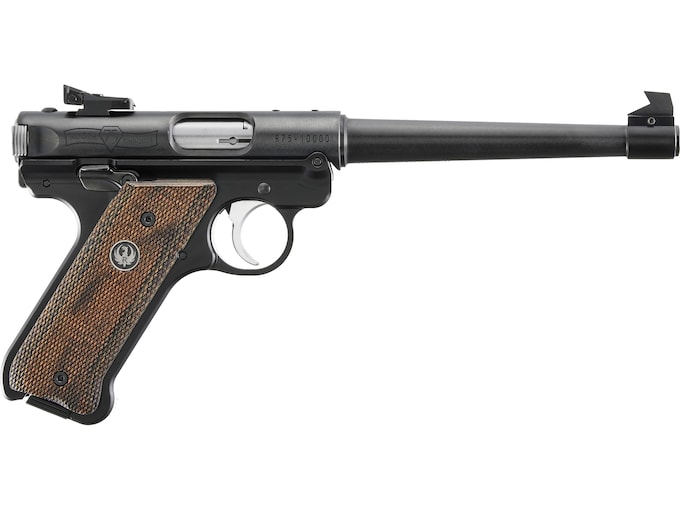 Ruger Mark IV Target 75th Anniversary 22LR Pistol 6.88" Barrel 10+1 Round Blued Slide Wood Grip Blued Frame