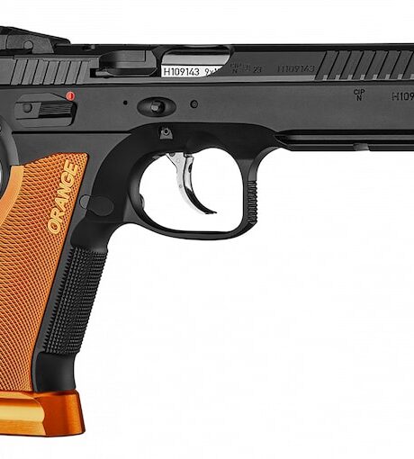 CZ Shadow 2 Optics Ready 9mm Luger Pistol 4.89" Barrel 17+1-Round Black Slide Orange Grip Black Frame
