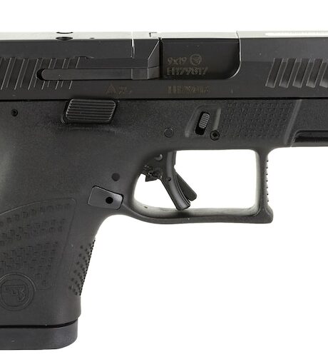 CZ P-10 S Optics Ready 9mm Luger Pistol 3.5" Barrel 12+1 Round Black Nitride Slide Black Grip Black Frame