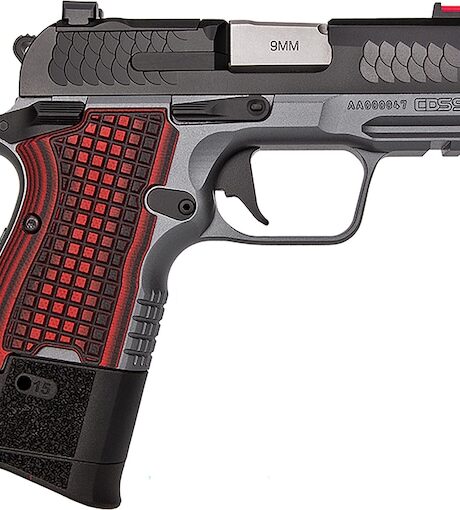 Kimber CDS9 9mm Luger Pistol 3.18" Barrel 15+1 Round Black Slide Orange/Black Grip Gray Frame