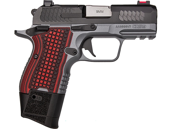 Kimber CDS9 9mm Luger Pistol 3.18" Barrel 15+1 Round Black Slide Orange/Black Grip Gray Frame