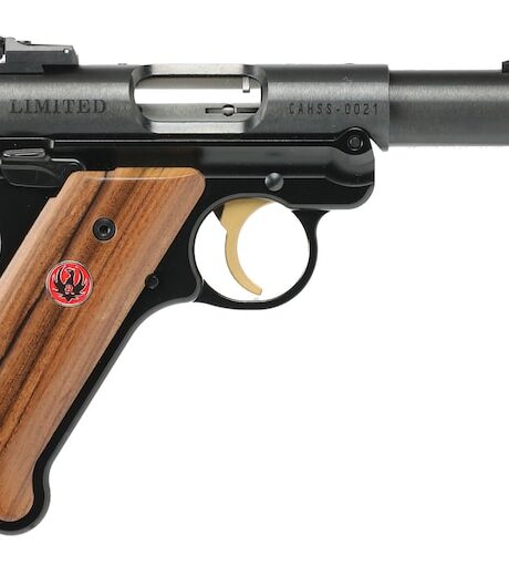 Ruger Mark IV Limited 22 Long Rifle Pistol 4" Barrel 10+1-Round Gray Frame Rosewood Grip