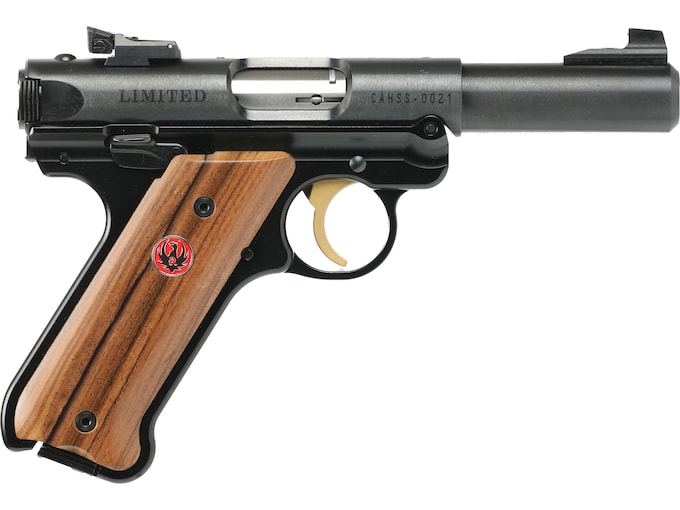 Ruger Mark IV Limited 22 Long Rifle Pistol 4" Barrel 10+1-Round Gray Frame Rosewood Grip