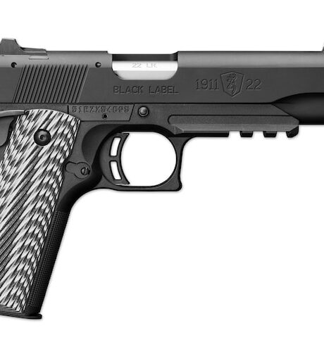 Browning 1911-22 22LR Pistol 4.87" Threaded Barrel 10+1 Round Black Slide Gray Grip Black Frame