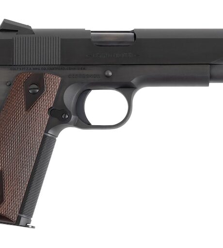 Colt Government 1911C 45 ACP Pistol 5" Barrel 7+1 Round Black Slide Wood Grip Black Frame