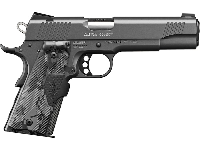Kimber Custom Covert 45 ACP Pistol 5" Barrel 7+1 Round Charcoal Gray Slide Urban Camo Grip Charcoal Gray Frame