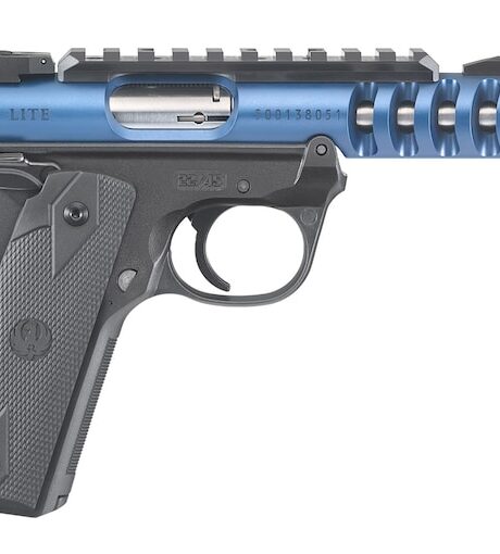Ruger Mark IV 22/45 22LR Pistol 4.4" Threaded Barrel 10+1 Round Blue Slide Black Grip Black Frame