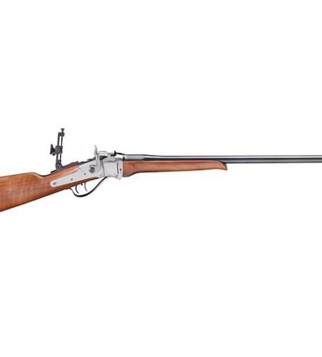 Pedersoli Sharps Small Betsy Single Shot Rifle 357 Magnum 24" Blued Barrel Silver Frame Walnut Straight Grip Stock