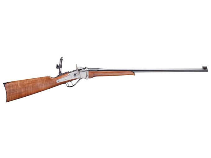 Pedersoli Sharps Small Betsy Single Shot Rifle 357 Magnum 24" Blued Barrel Silver Frame Walnut Straight Grip Stock