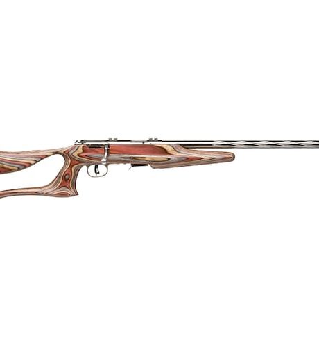 Savage Arms 93R17 BSEV Bolt Action Rifle 17 Hornady Magnum Rimfire (HMR) 21" Fluted Stainless Barrel Stainless Frame Natural Thumbhole Stock