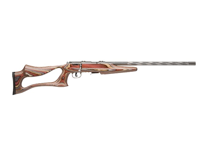 Savage Arms 93R17 BSEV Bolt Action Rifle 17 Hornady Magnum Rimfire (HMR) 21" Fluted Stainless Barrel Stainless Frame Natural Thumbhole Stock