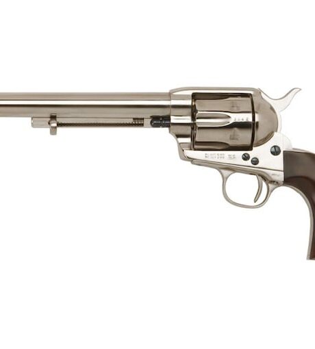 Cimarron Firearms Cavalry Scout 45 Colt (Long Colt) Revolver 7.5" Nickel Barrel 6 Round Walnut Grip