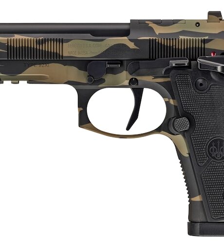 Beretta 92XI Combat 9mm Luger Pistol 4.7" Barrel 18+1 Round Tiger Stripe Slide Black Grip Tiger Stripe Frame