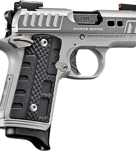 Kimber Micro 9 Rapide Black Ice 9mm Luger Pistol 3.15" Barrel 7+1 Round Silver Slide Black Grip Silver Frame