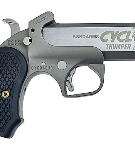 Bond Arms Cyclops Thumper 50 Action Express Single Shot Pistol 4.25" Barrel 1 Round Black Grip Stainless Frame