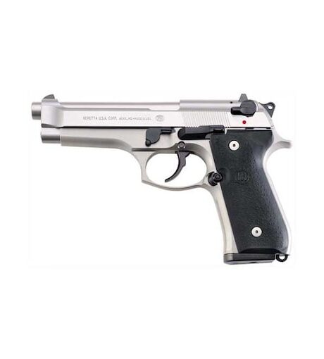Beretta 92FS California Compliant 9mm Luger Pistol 4.9" Barrel 10+1 Round INOX Slide Black Grip INOX Frame