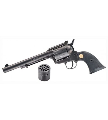 Chiappa SAA22-10 22 Long Rifle Revolver 7.5" Black Barrel 10 Round Black Grip with 22 WMR Cylinder