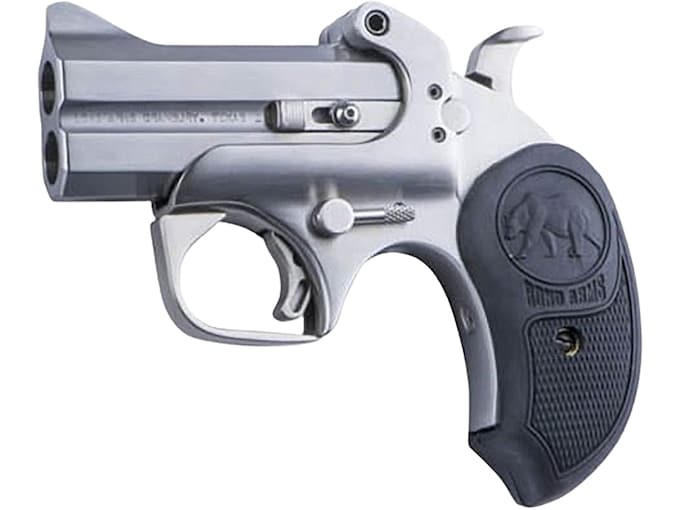 Bond Arms Papa Bear 45 Colt (Long Colt) Over Under Pistol 3" Barrel 2 Round Black Grip Satin Steel Frame