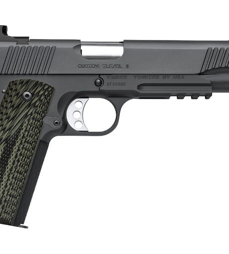 Kimber Custom TLE/RL II TFS 45 ACP Pistol 5" Threaded Barrel 7+1 Round Matte Black Slide Green/Black Grip Matte Black Frame