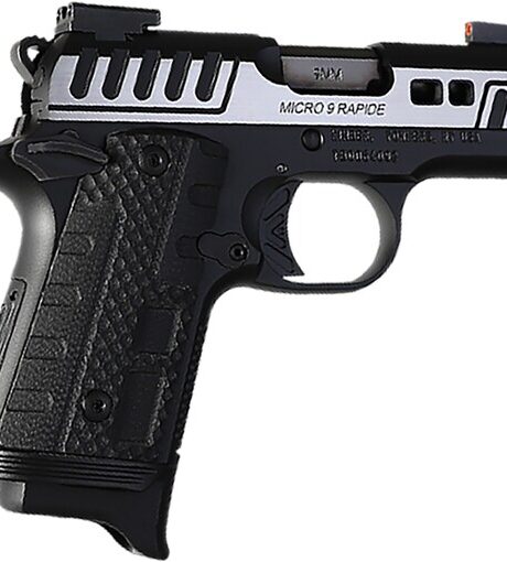Kimber Micro 9 Rapide Scorpius 9mm Luger Pistol 3.15" Barrel 7+1 Round Brushed Stainless Steel Slide Black Grip Black Frame