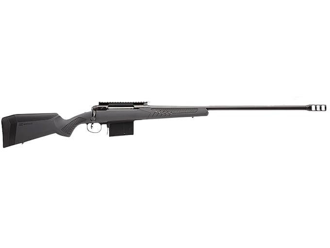 Savage Arms 110 Long Range Hunter Bolt Action Rifle 300 PRC 26" Black Threaded Barrel Black Frame Gray Field Stock