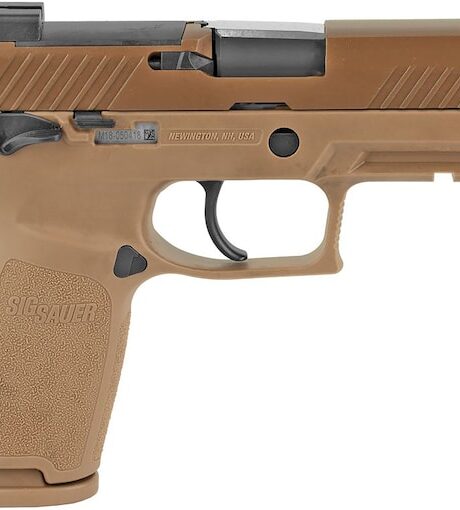 Sig Sauer P320 M18 9mm Luger Pistol 3.9" Barrel 21+1 Round PVD Slide Coyote Grip Stainless Frame
