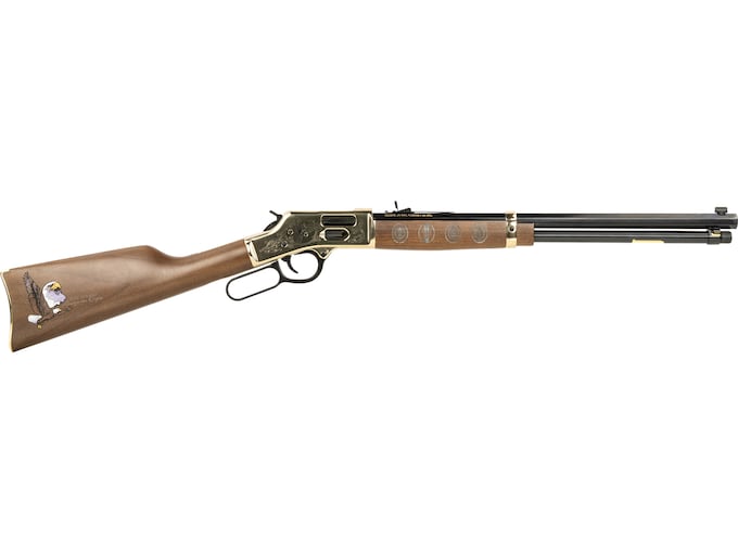 Henry Golden Boy Eagle Scout Lever Action Rifle 44 Remington Magnum 20" Blued Barrel Brass Frame Walnut Straight Grip Stock