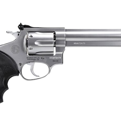 Rossi RM66 357 Magnum Revolver 6" Stainless Barrel 6 Round Black Grip