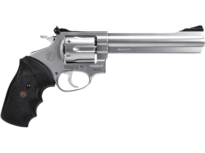 Rossi RM66 357 Magnum Revolver 6" Stainless Barrel 6 Round Black Grip