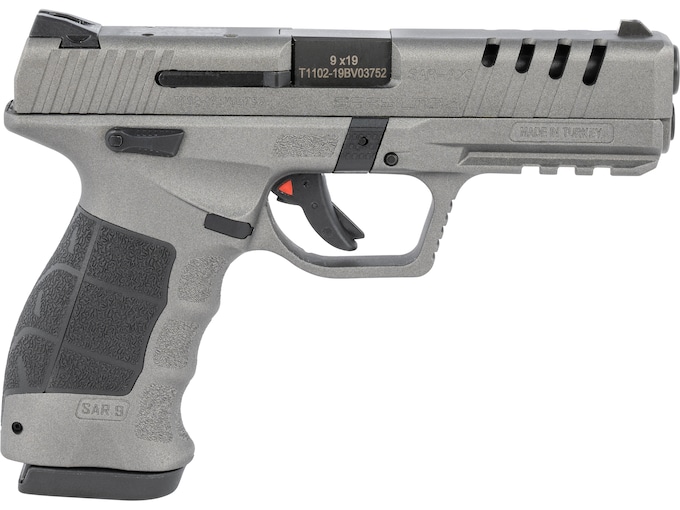 SAR USA SAR9X 9mm Luger Pistol 4.4" Barrel 19+1 Round Gray Slide Black Grip Gray Frame